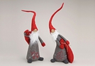 NIKOLAUS TEXT./KUNSTST.GRAU 2-F.SORT 75CM