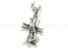Gothic Gothik Halskette Kette Kreuz mit Totenkopf