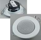 Decken-Einbaulautsprecher ''Mini'', Halogen-Look, 8cm Ø, 6cm Einbau, weiß