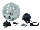 Spiegelkugelset 30cm mit LED-RGB-Spot IR