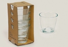 WINDLICHT-SET 4TLG. GLAS KLAR 6X6CM