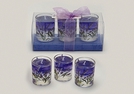 WINDLICHT-SET 3TLG.GLAS M.DUFTGELWACHS 5X6CM