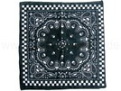 BA-046 Bandana Kopftuch paisley schwarz weiß