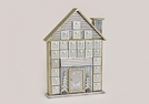 ADVENTSKALENDER HAUS GOLD HOLZ 26X6X37CM