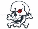 P-041 Aufnäher Patch Skull mit rotem Auge