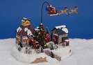 WINTERSZENE DORFPLATZ POLY 29X24X19CM