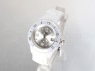 weiß Viper Silikonuhr mit Datum little face Ø ca.
