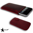 Star-Case® Nova ''vellutato'' for Apple IPhone 4, 4S echt Leder Red