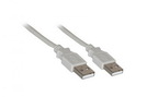 Kabel USB 2.0 A (St.) - A (St.) 3,0 m grey