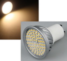LED Strahler GU10 ''H50 Pro'' 70 SMD LEDs, 3000k, 385lm, 120°, 230V/5W, warmweiß