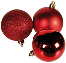 Weihnachtsbaumkugeln - rot