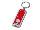 Schluesselanhaenger aus Kunststoff mit LED-Lampe. Incl. Lithium-Knopfbatterie (1x).