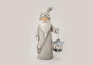 NIKOLAUS M.LATERNE SILBER/GRAU KERAMIK 52CM